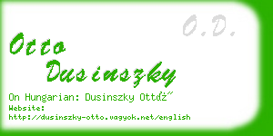 otto dusinszky business card